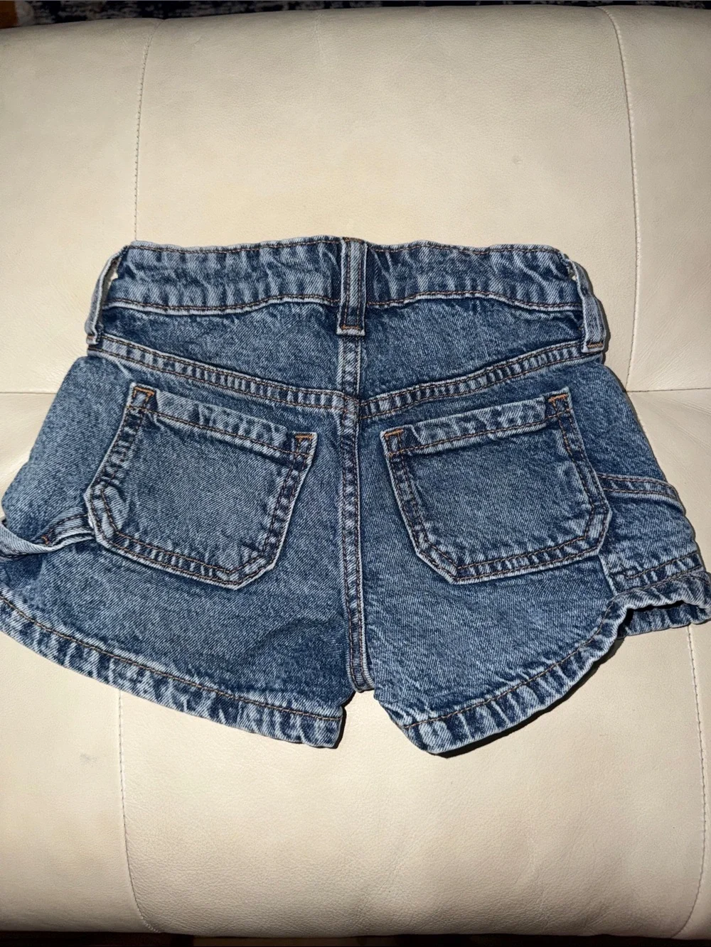 GAP Denim High-Waist Rolled Hem Shorts in Blue